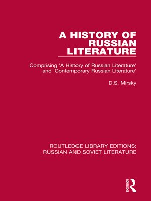 cover image of A History of Russian Literature
